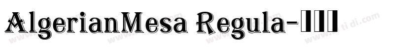 AlgerianMesa Regula字体转换